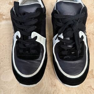 Black and white sneakers
